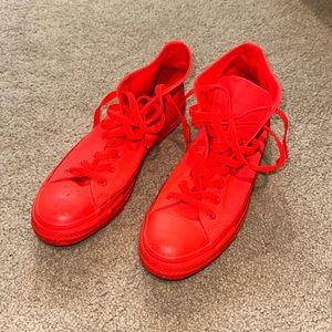 Intense Neon Orange Converse